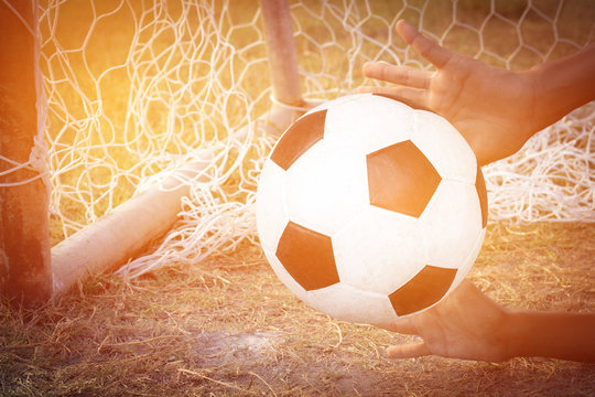 Hand protection soccer ball
