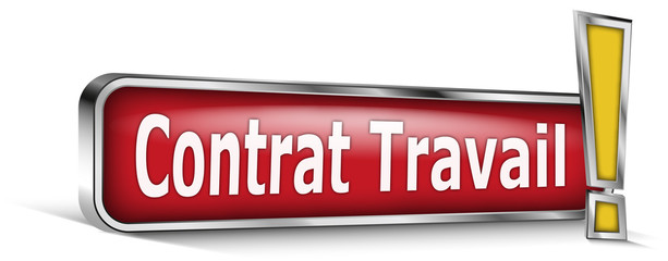 Contrat de travail sur panneau rouge