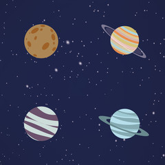 Abstract Cartoon planets