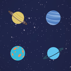 Abstract Cartoon planets