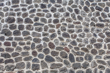 mur de pierres, moellons apparents