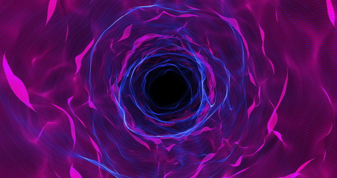 3D Tunnel Backdrop Seamless Loop Endless Visual