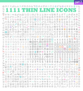 thin line icons exclusive XXL icons set for infographics or mobile UX/UI kit