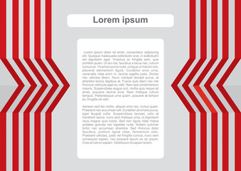 Presentation template with red lines
