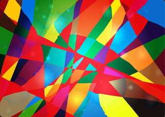 Obraz premium Разноцветный абстрактный фон витража