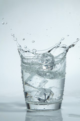 ice cubes in the water