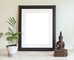 Wooden frame mockup