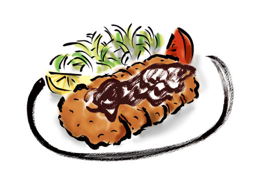 トンカツ のストック写真 ロイヤリティフリーの画像 ベクター イラスト Adobe Stock