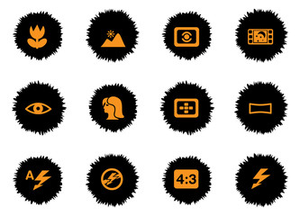 Photo modes icons set
