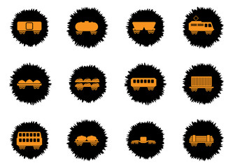 rail-freight traffic icons
