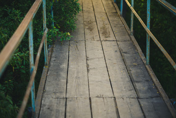 old bridge made of wooden planks