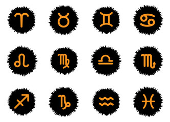 Zodiac icon set