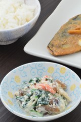 ホウレン草の白和え