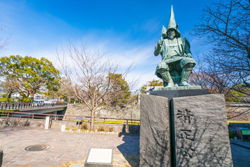 statue of kumamoto castle,japan