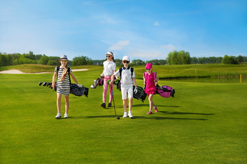 Obraz na płótnie Canvas children golf school