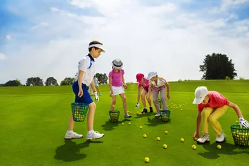Papier Peint photo Lavable Golf école de golf pour enfants