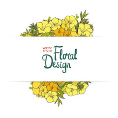 Floral vector border