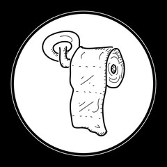 Simple doodle of a toilet roll