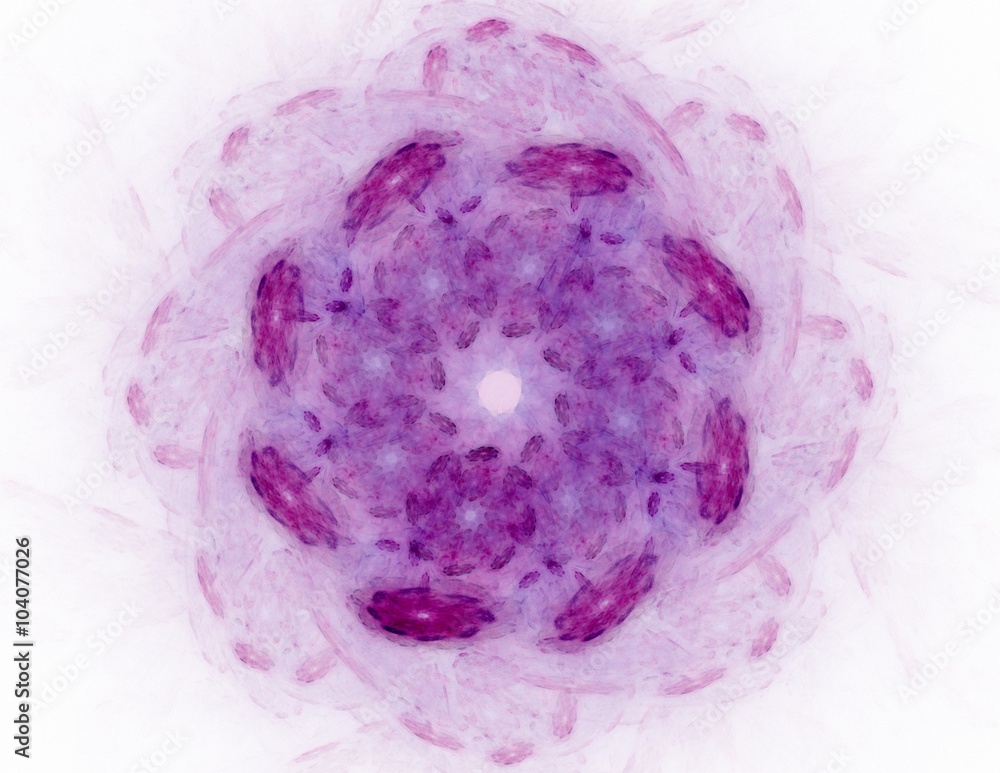Poster elementary particles series. interplay of abstract fractal forms on the subject of nuclear physics s
