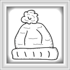 Simple doodle of a woolly hat