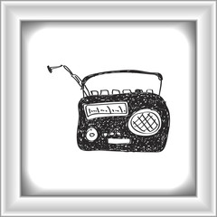 Simple doodle of a radio