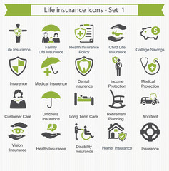 Life Insurance Icons - Set 1