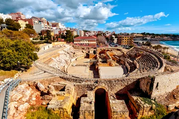 Zelfklevend Fotobehang Rudnes roman amphitheater of Tarragona, Spain
