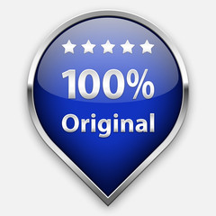 Blue 100% original plate in silver frame