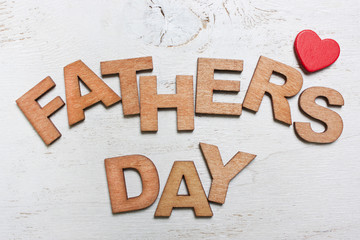 Fathers Day with wooden letters