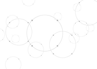 Abstract grey tech background with circles