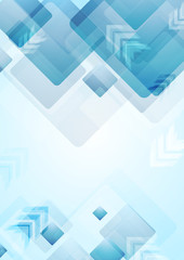 Fototapeta premium Tech geometric background with squares and arrows