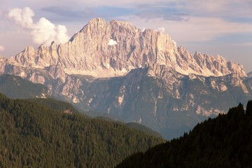 Fototapeta na wymiar Evening view of Mount Civetta