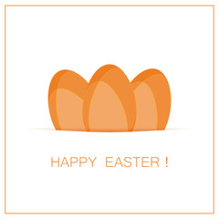 easter card with eggs. vector