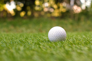 Golf ball on grass