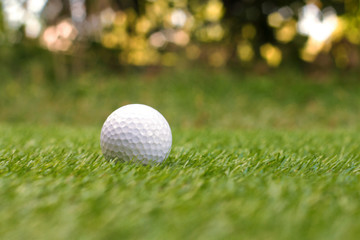 Golf ball on grass