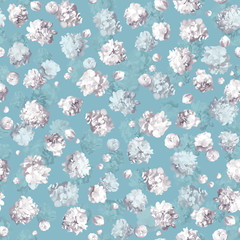 Gypsophila flower seamless pattern