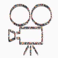 people  form  retro camera Icon