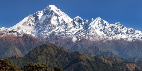 panoramatic view from Jaljala pass to Dhaulagiri Himal