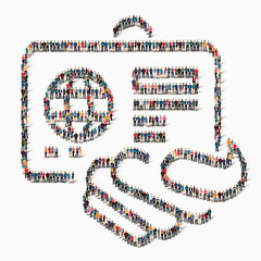 people  shape card document icon