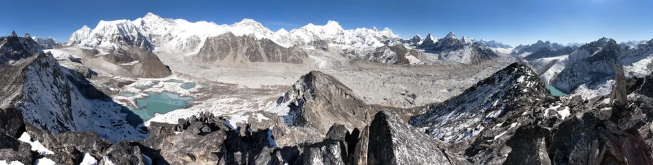 Papier Peint photo autocollant Cho Oyu Belle vue panoramique sur le mont Cho Oyu et l& 39 Everest