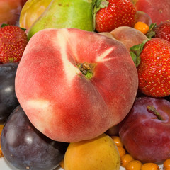different fruits closeup