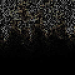 The abstract falling stars. Black background.