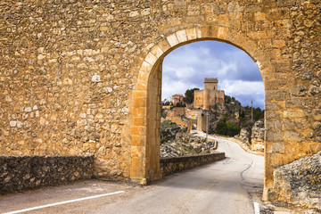 impressive medieval Alarcon castle in Spain