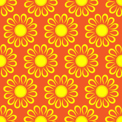 Cute seamless  pattern of sun.
