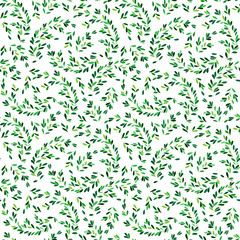 Seamless  vintage pattern with sprigs