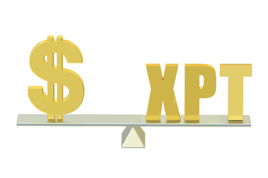 USA Dollar with XPT, balance concept