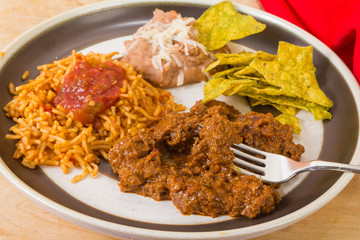 Carne Guisada Mexican Dinner