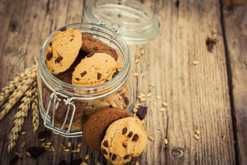 Chocolate chip cookies in the jar