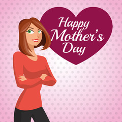Happy mothers day design 