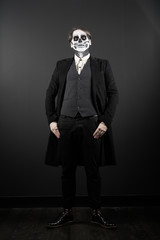 Evil day of the dead fancy dress man full body